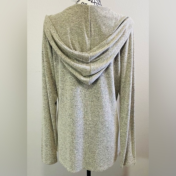 Chance or Fate Gray Sequin Chevron Hoodie Sz-Large - Picture 3 of 6